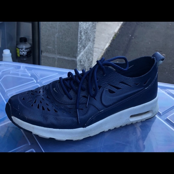 Nike Air Max Thea Joli Navy Cutout Running Shoes - Picture 1 of 10